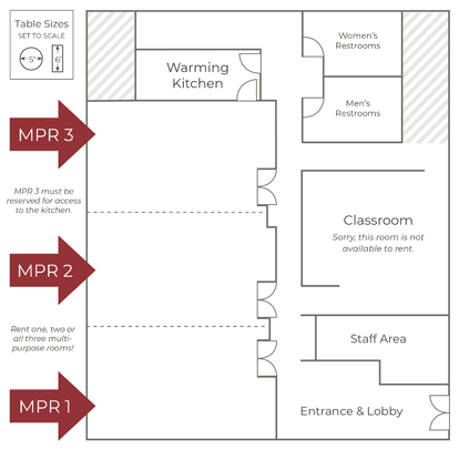 Layout of Krekel Civic Center