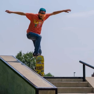 Practice catching some air at the Westhoff Plaza Skate Park