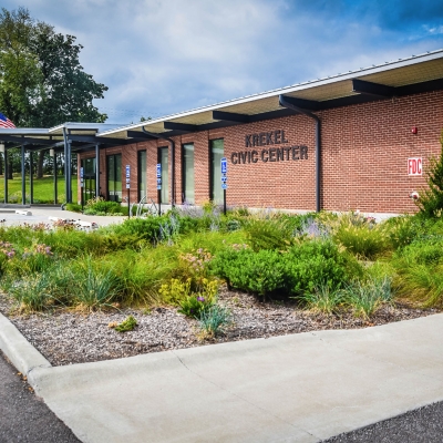 Krekel Civic Center's park setting is pleasant and convenient.