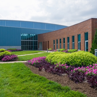 Exterior landscaping at the Renaud Center